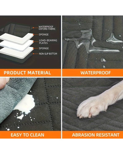 Hard Bottom Dog Car Seat Cover - Half Hammock Style, Backseat Extender, and Car Separator for Dogs, fits hatchbacks, sedans and SUVs