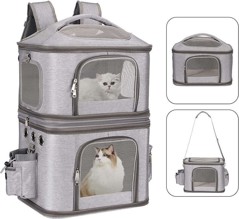 Cat carrier backpack for two cats or lots of kittens